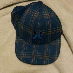 Hurley Hat blue plaid nice skater hat !!